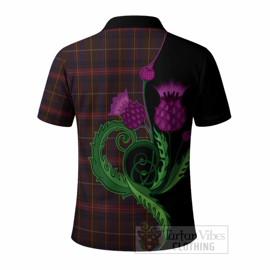 Griffiths of Wales Tartan Polo Shirt Traditional Scottish Thistle