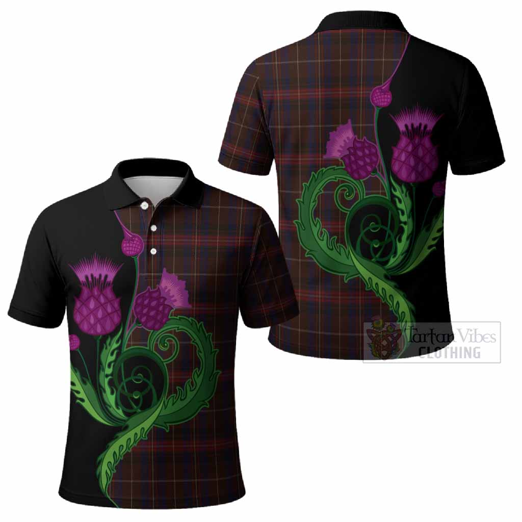 Griffiths of Wales Tartan Polo Shirt Traditional Scottish Thistle
