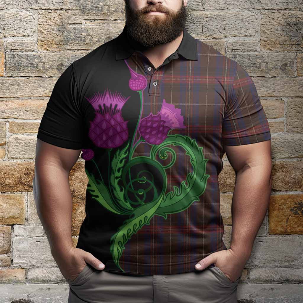 Griffiths of Wales Tartan Polo Shirt Traditional Scottish Thistle