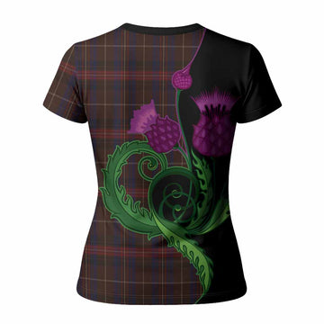Griffiths of Wales Tartan Women T shirt Traditional Scottish Thistle