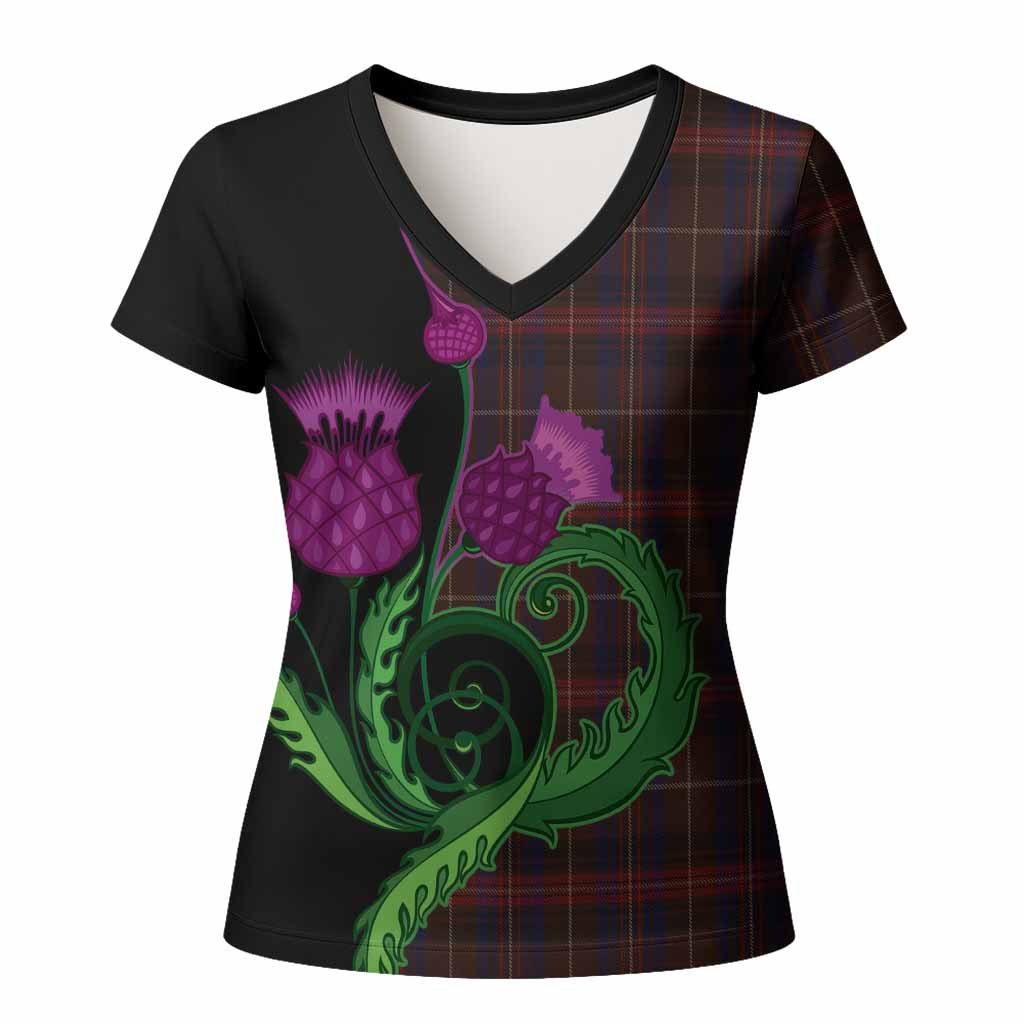 Griffiths of Wales Tartan Women T shirt Traditional Scottish Thistle