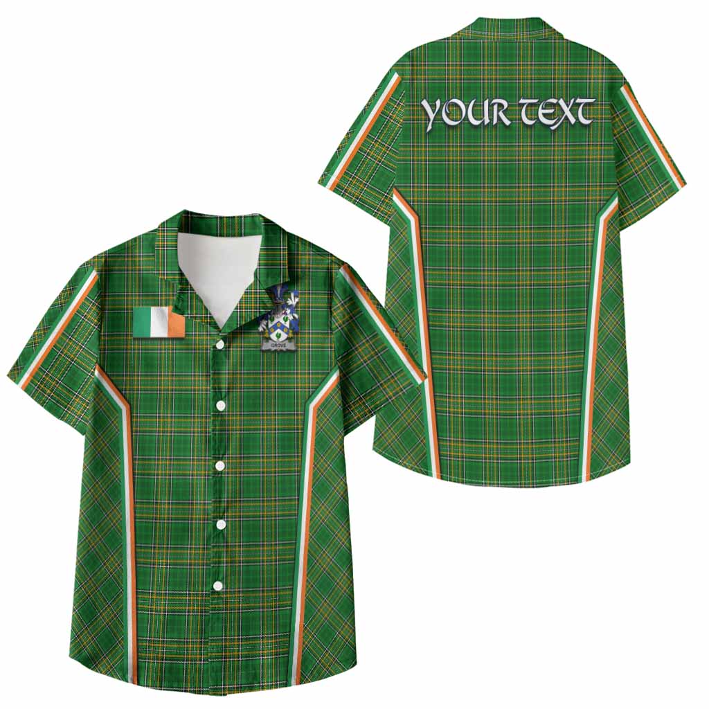 Grove Irish Clan Coat of Arm Tartan Kid Hawaiian Shirt Flag Style