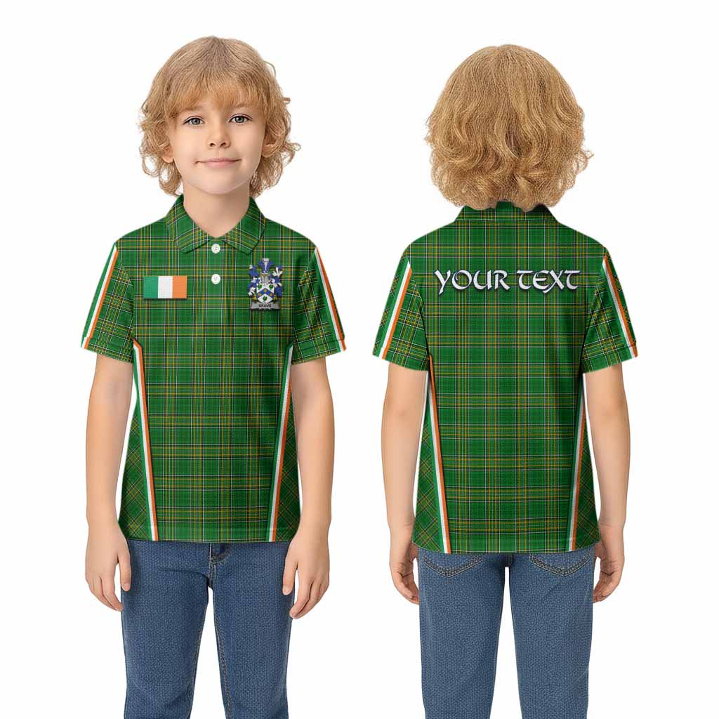 Grove Irish Clan Coat of Arm Tartan Kid Polo Shirt Flag Style
