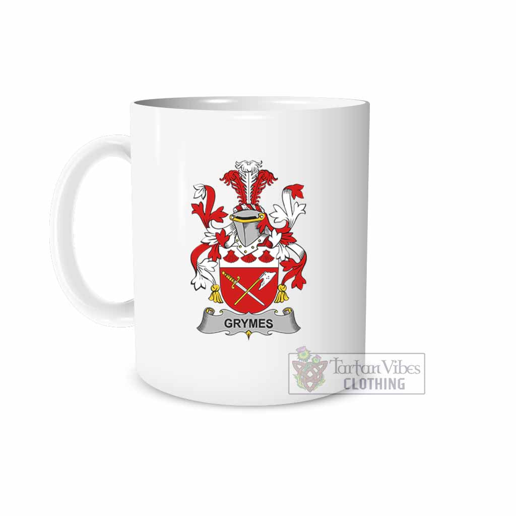 Tartan Vibes Clothing Grymes Irish Clan Coat of Arms Ceramic Mug