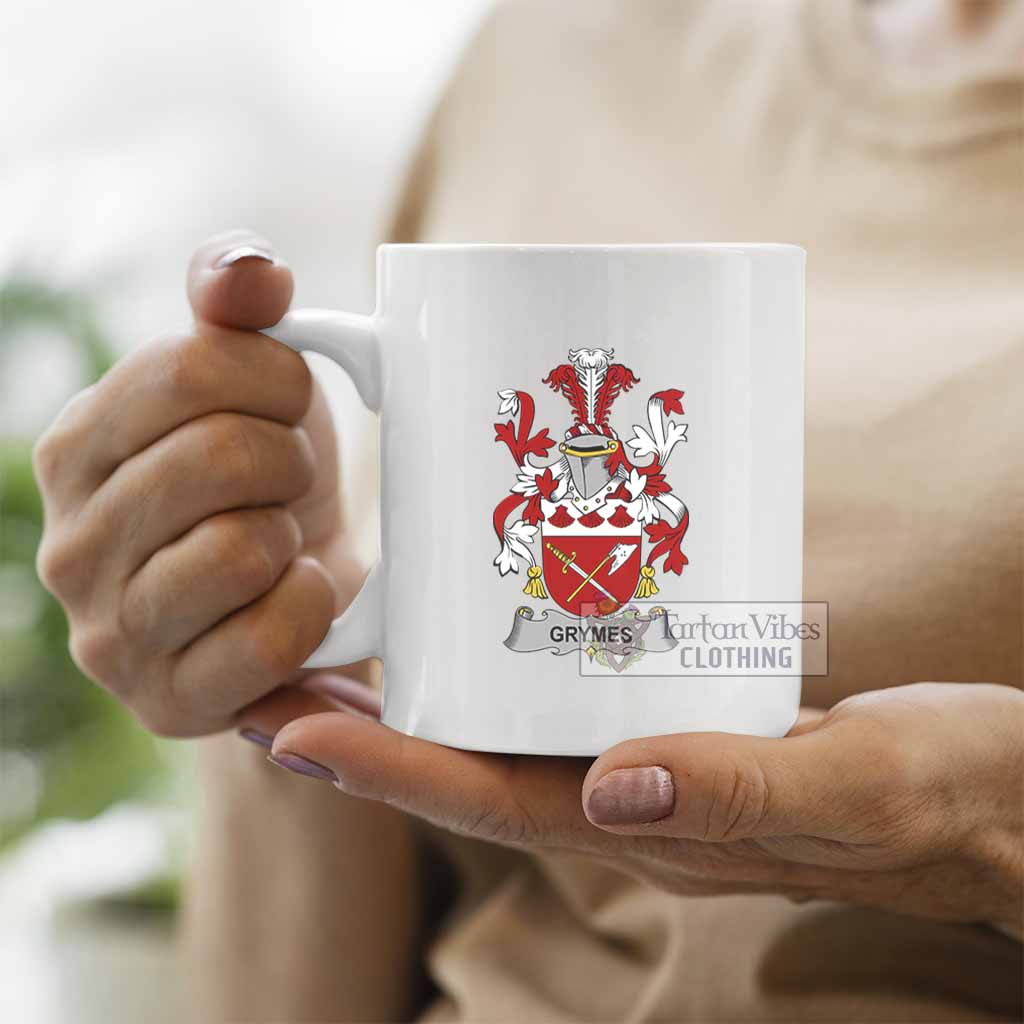 Tartan Vibes Clothing Grymes Irish Clan Coat of Arms Ceramic Mug