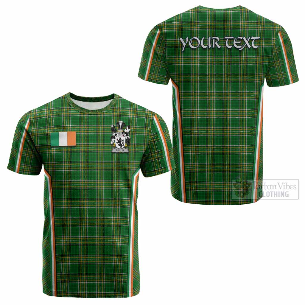 Guillim Irish Clan Coat of Arm Tartan Cotton T-shirt Flag Style