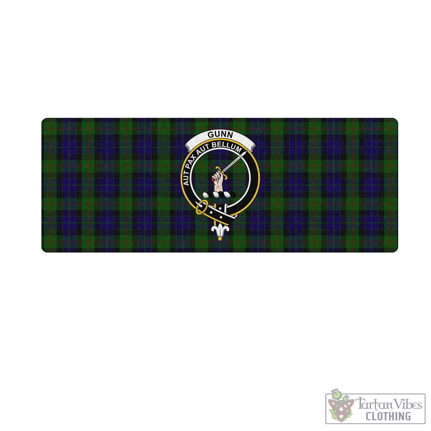 Tartan Vibes Clothing Gunn Tartan Mouse Pad with Family Crest