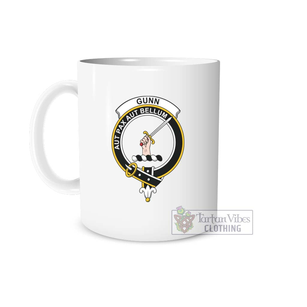 Gunn Family Crest Ceramic Mug One Size 11oz size - 2D-tartanvibesclothing