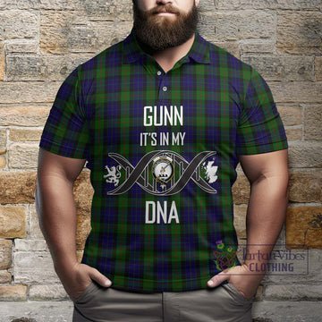 Gunn Tartan Polo Shirt with Family Crest DNA In Me Style