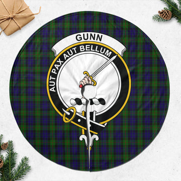 Gunn Tartan Christmas Tree Skirt with Family Crest