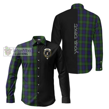 Gunn Tartan Long Sleeve Button Shirt with Family Crest and Half Of Me Style Men's Shirt S - Tartanvibesclothing Shop