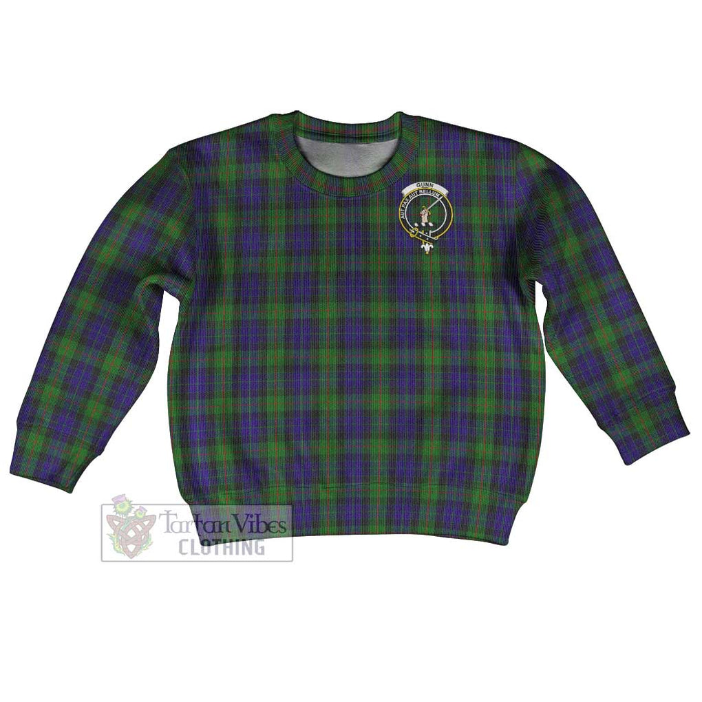 Tartan Vibes Clothing Gunn Tartan Kid Ugly Sweater with Family Crest