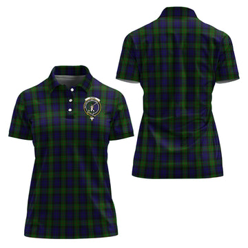 Gunn Tartan Polo Shirt with Family Crest For Women