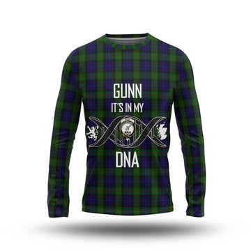 Gunn Tartan Long Sleeve T-Shirt with Family Crest DNA In Me Style Unisex - Tartanvibesclothing Shop