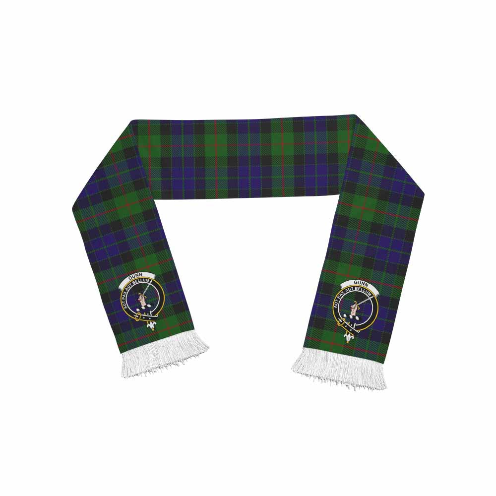 Tartan Vibes Clothing Gunn Tartan Ruffneck Scarf with Family Crest