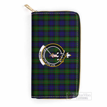 Gunn Tartan Women's Leather Wallet with Family Crest