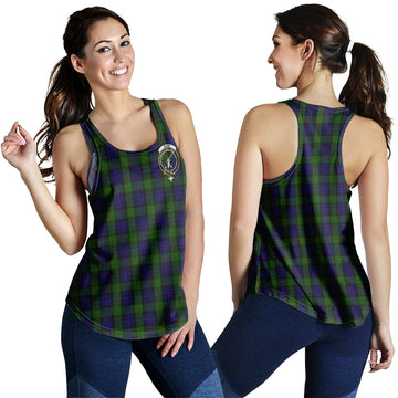 gunn-tartan-women-racerback-tanks-with-family-crest