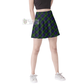 Gunn Tartan Women's Plated Mini Skirt Cross Style