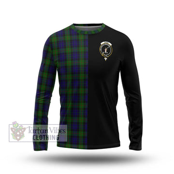 Gunn Tartan Long Sleeve T-Shirt with Family Crest and Half Of Me Style Unisex - Tartanvibesclothing Shop