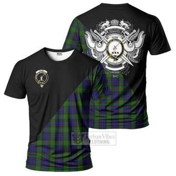 Gunn Tartan T-Shirt with Family Crest and Military Logo Style Kid's Shirt - Tartanvibesclothing Shop