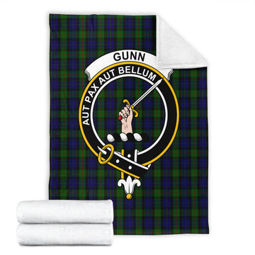 Gunn Tartan Blanket with Family Crest
