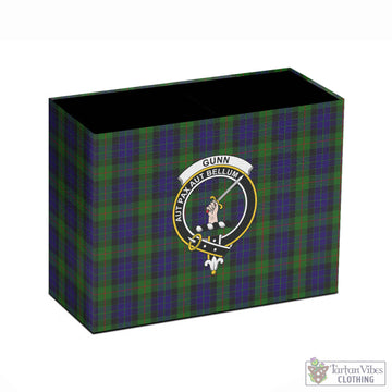 Tartan Vibes Clothing Gunn Tartan Pen Holder with Family Crest