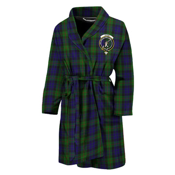 Gunn Tartan Bathrobe with Family Crest Unisex M - Tartan Vibes Clothing
