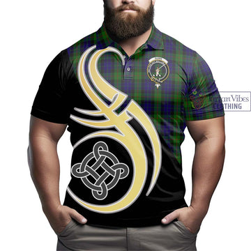 Gunn Tartan Polo Shirt with Family Crest and Celtic Symbol Style
