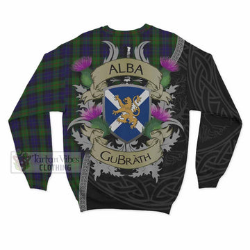 Gunn Tartan Family Crest Sweatshirt Lion Rampant Royal Thistle Shield Celtic Inspired