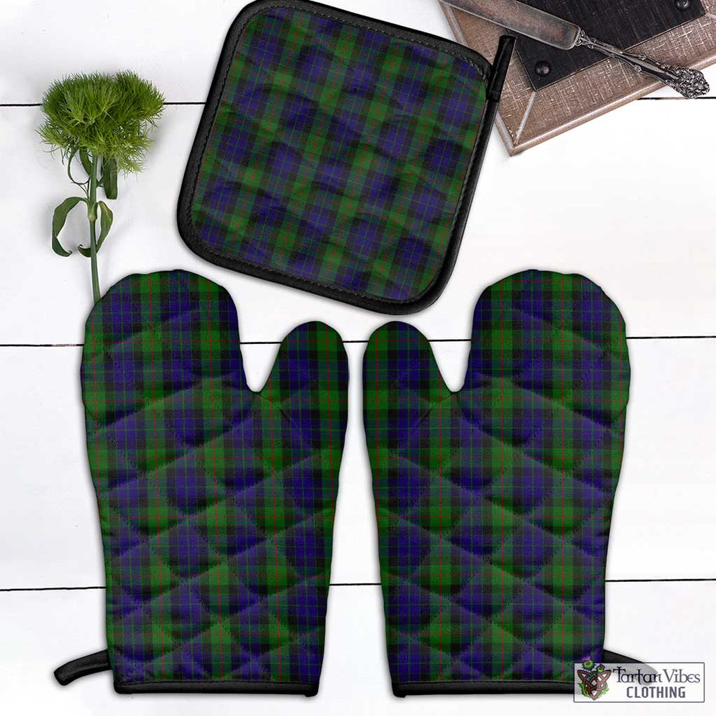 Gunn Tartan Combo Oven Mitt & Pot-Holder Combo 1 Oven Mitt & 1 Pot-Holder Black - Tartan Vibes Clothing