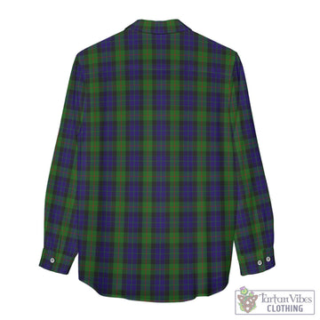Gunn Tartan Women's Casual Shirt with Family Crest