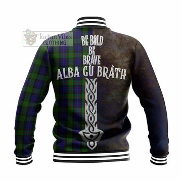 Gunn Tartan Family Crest Baseball Jacket Alba Gu Brath Be Brave Lion Ancient Style