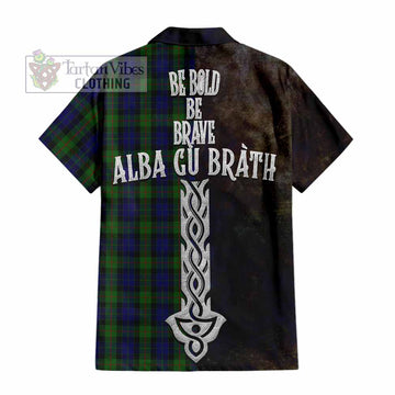Gunn Tartan Family Crest Hawaiian Shirt Alba Gu Brath Be Brave Lion Ancient Style