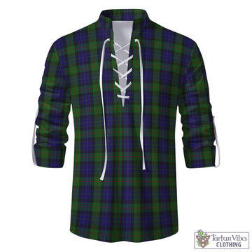 Gunn Tartan Men's Scottish Traditional Jacobite Ghillie Kilt Shirt