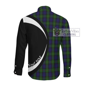 Gunn Tartan Long Sleeve Button Up with Family Crest Circle Style Men's Shirt - Tartan Vibes Clothing