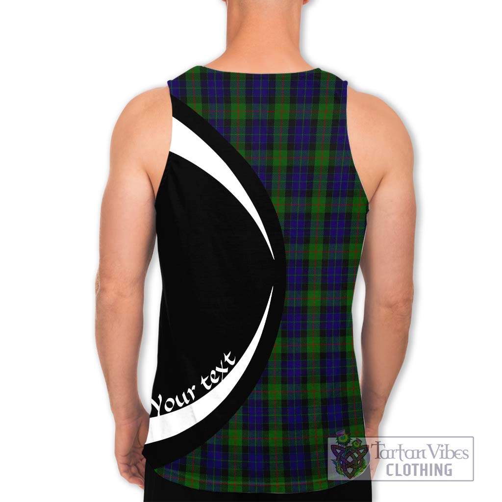Gunn Tartan Men's Tank Top with Family Crest Circle Style - Tartan Vibes Clothing