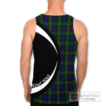 Gunn Tartan Men's Tank Top with Family Crest Circle Style - Tartan Vibes Clothing