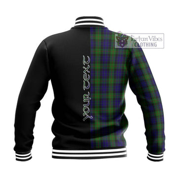 Gunn Tartan Baseball Jacket with Family Crest and Half Of Me Style - Tartanvibesclothing Shop