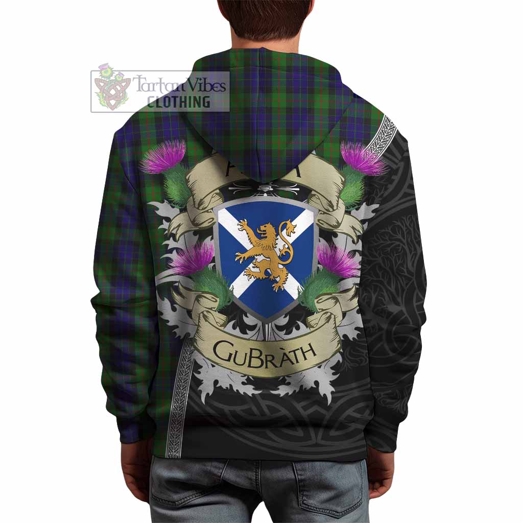 Tartan Vibes Clothing Gunn Tartan Family Crest Hoodie Lion Rampant Royal Thistle Shield Celtic Inspired