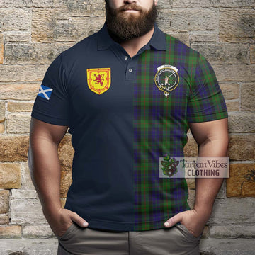 Gunn Tartan Polo Shirt Alba with Scottish Lion Royal Arm Half Style