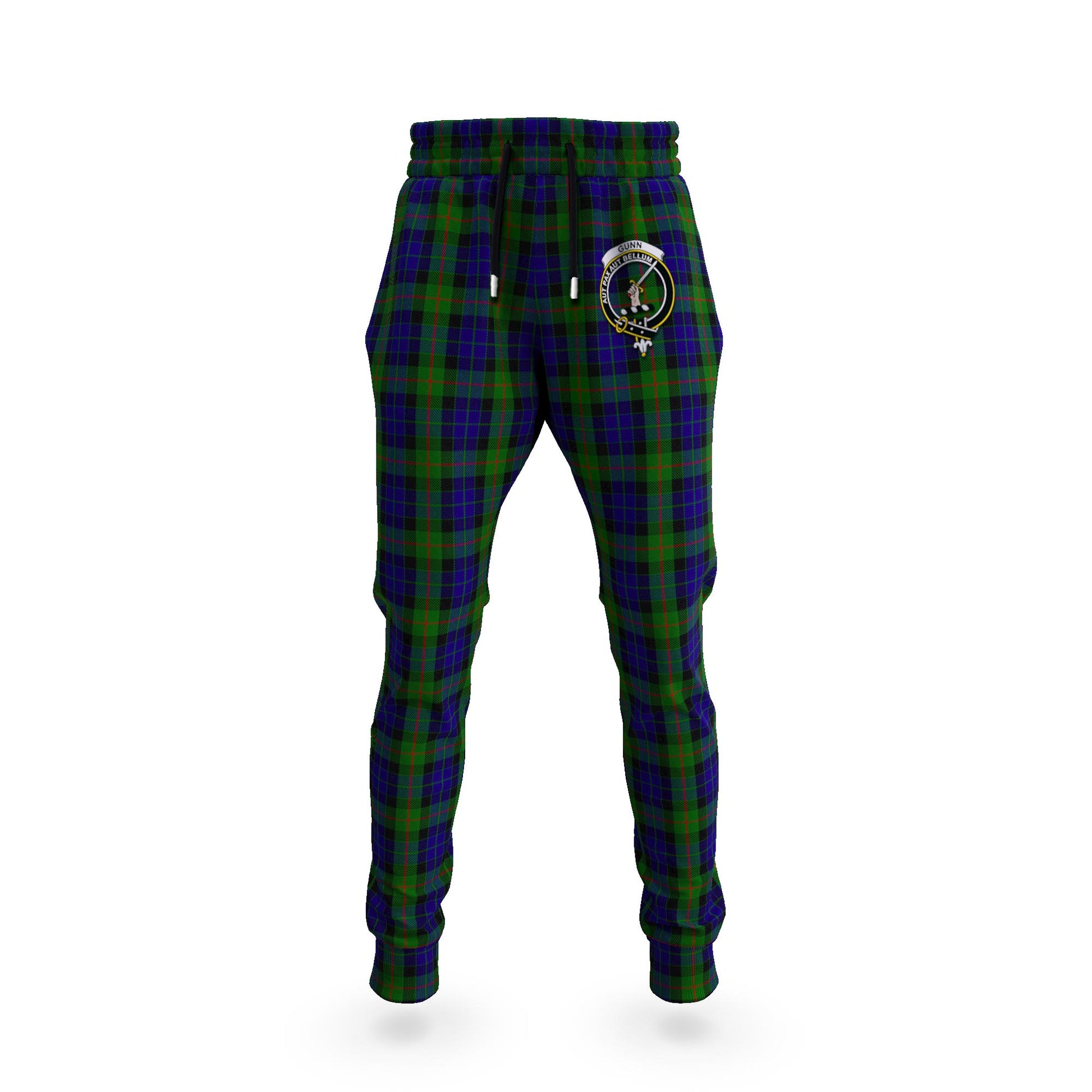 Gunn Tartan Joggers Pants with Family Crest 5XL - Tartan Vibes Clothing