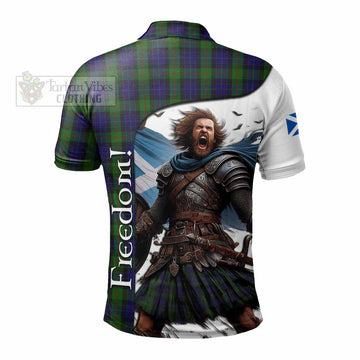 Gunn Crest Tartan Polo Shirt Inspired by the Freedom of Scottish Warrior