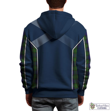 Gunn Tartan Hoodie with Family Crest and Scottish Thistle Vibes Sport Style