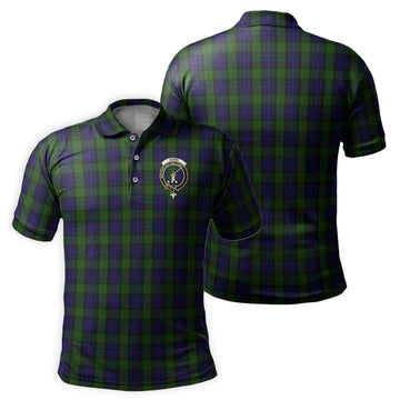 Gunn Tartan Men's Polo Shirt with Family Crest