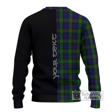 Gunn Tartan Knitted Sweater with Family Crest and Half Of Me Style - Tartanvibesclothing Shop