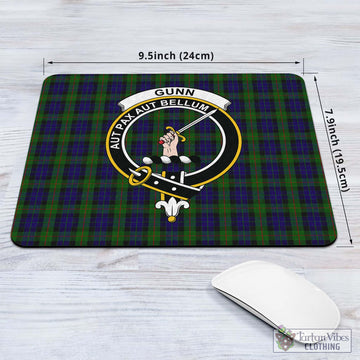 Tartan Vibes Clothing Gunn Tartan Mouse Pad with Family Crest