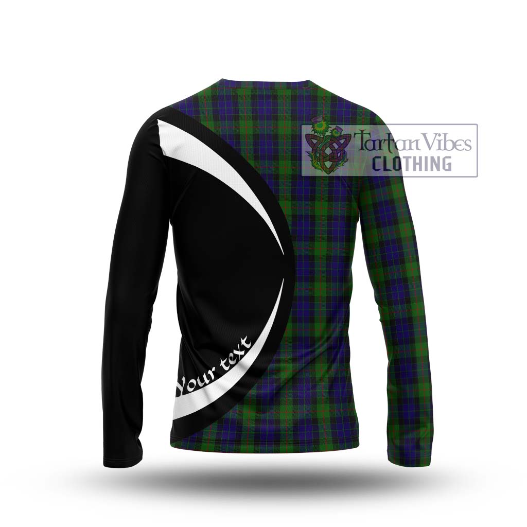 Gunn Tartan Long Sleeve T-Shirt with Family Crest Circle Style - Tartan Vibes Clothing