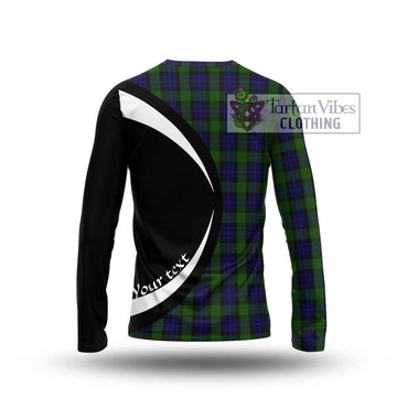 Gunn Tartan Long Sleeve T-Shirt with Family Crest Circle Style - Tartan Vibes Clothing