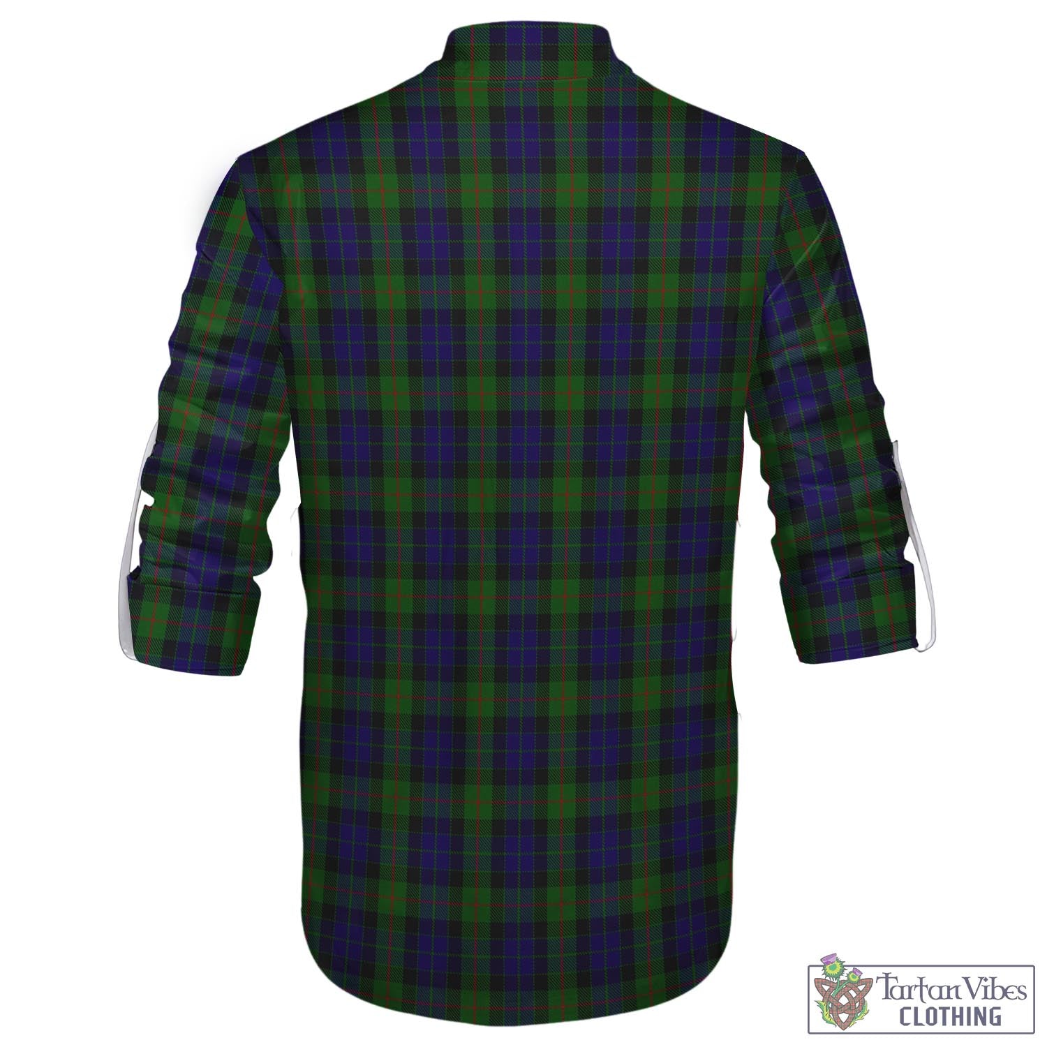 Tartan Vibes Clothing Gunn Tartan Men's Scottish Traditional Jacobite Ghillie Kilt Shirt