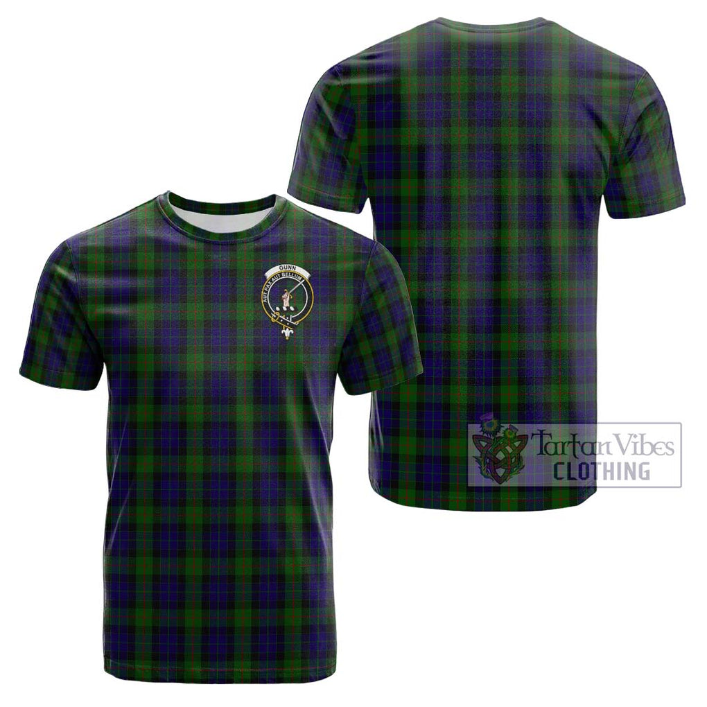 Gunn Tartan Cotton T-Shirt with Family Crest Kid's Shirt - Tartanvibesclothing Shop